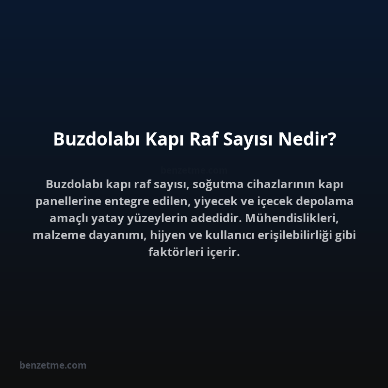 Buzdolabı Kapı Raf Sayısı Nedir?