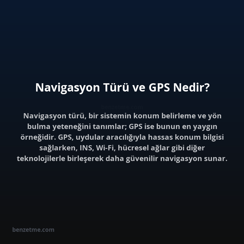 Navigasyon Türü ve GPS Nedir?