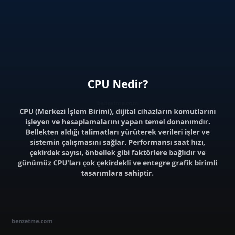 CPU Nedir?