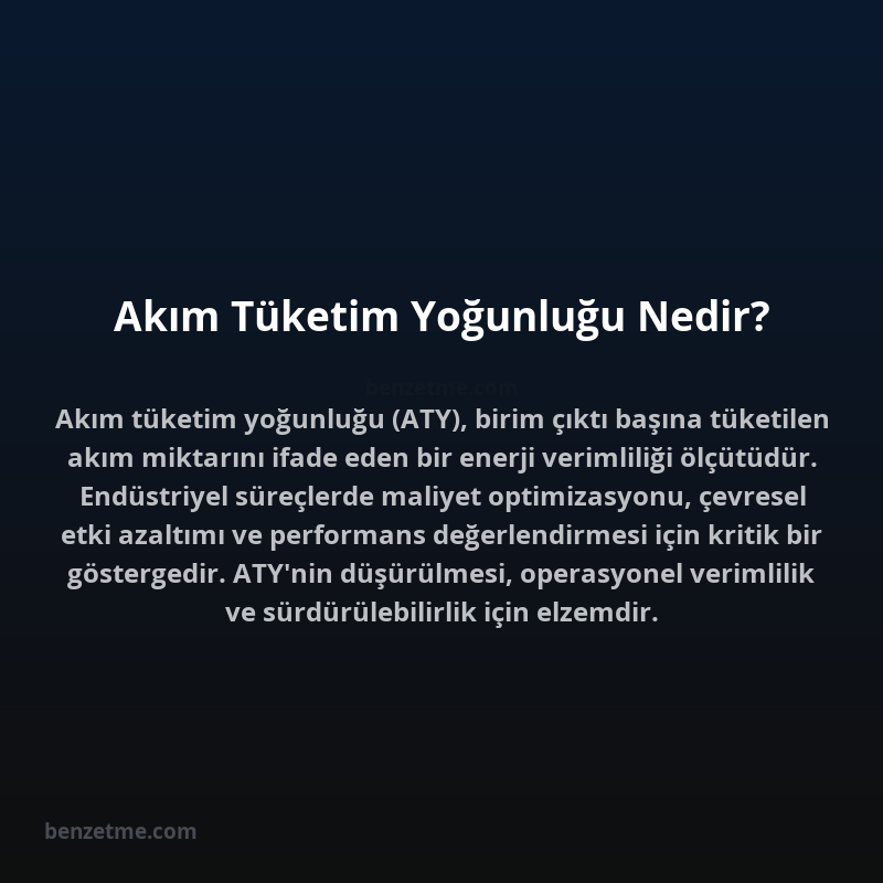 Akım Tüketim Yoğunluğu Nedir?