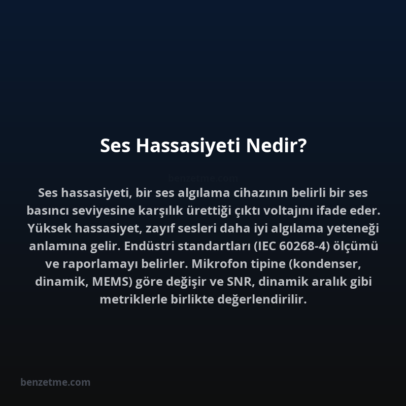 Ses Hassasiyeti Nedir?