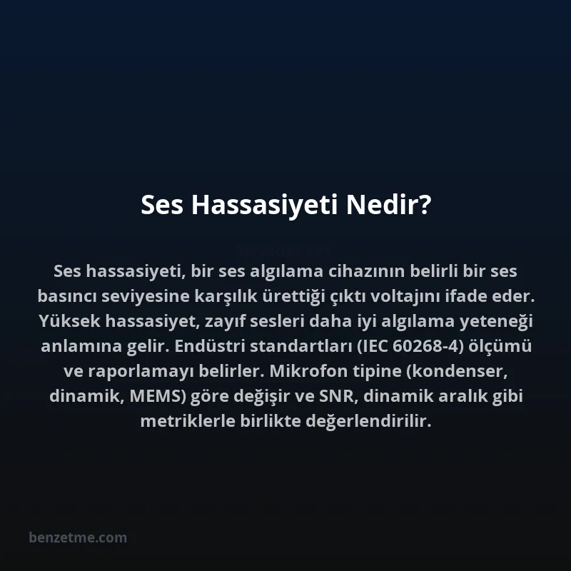 Ses Hassasiyeti Nedir?