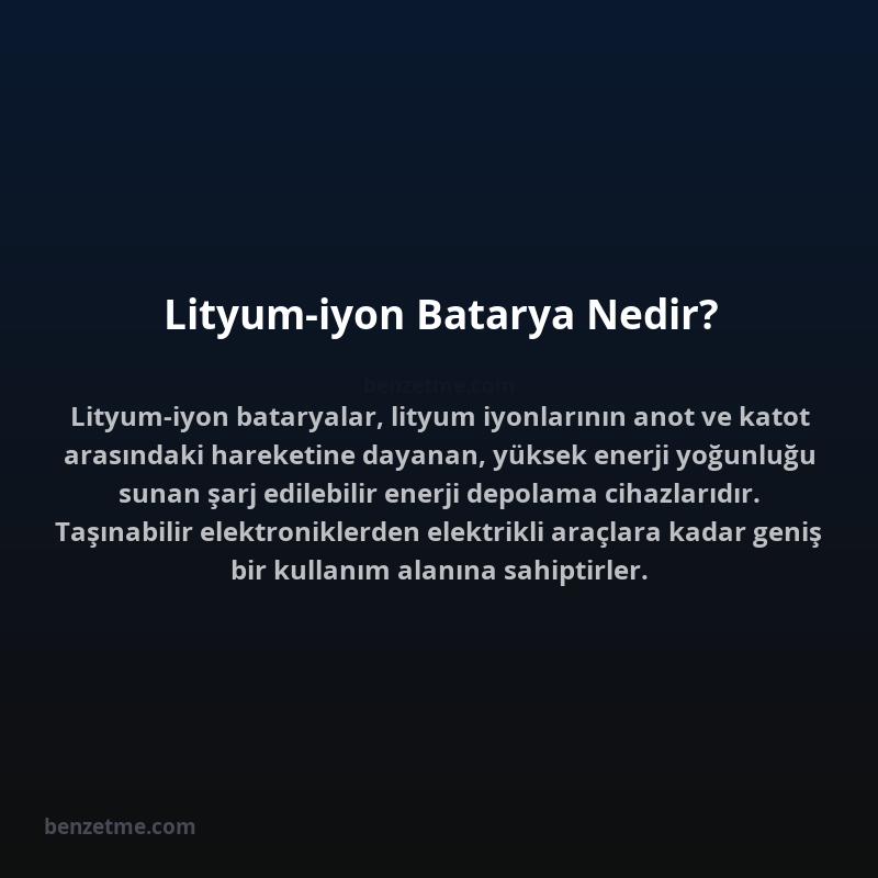 Lityum-iyon Batarya Nedir?