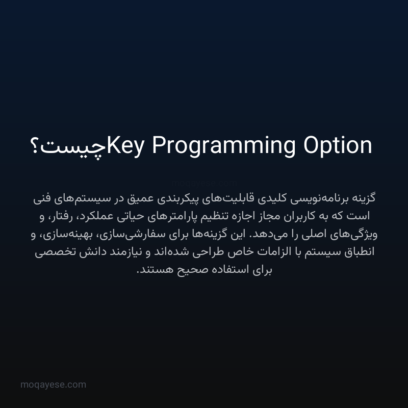 Key Programming Option چیست؟