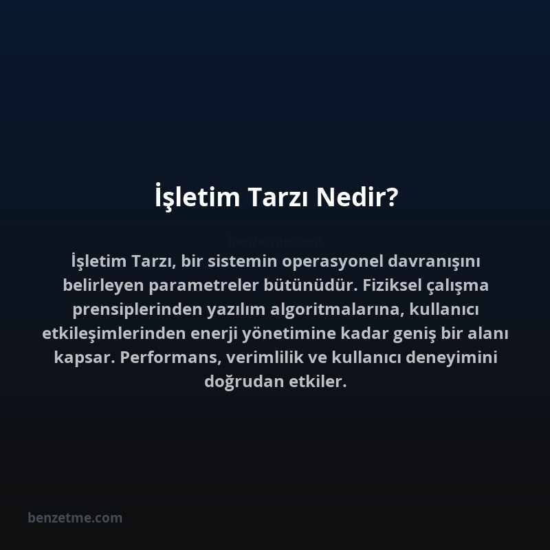 İşletim Tarzı Nedir?