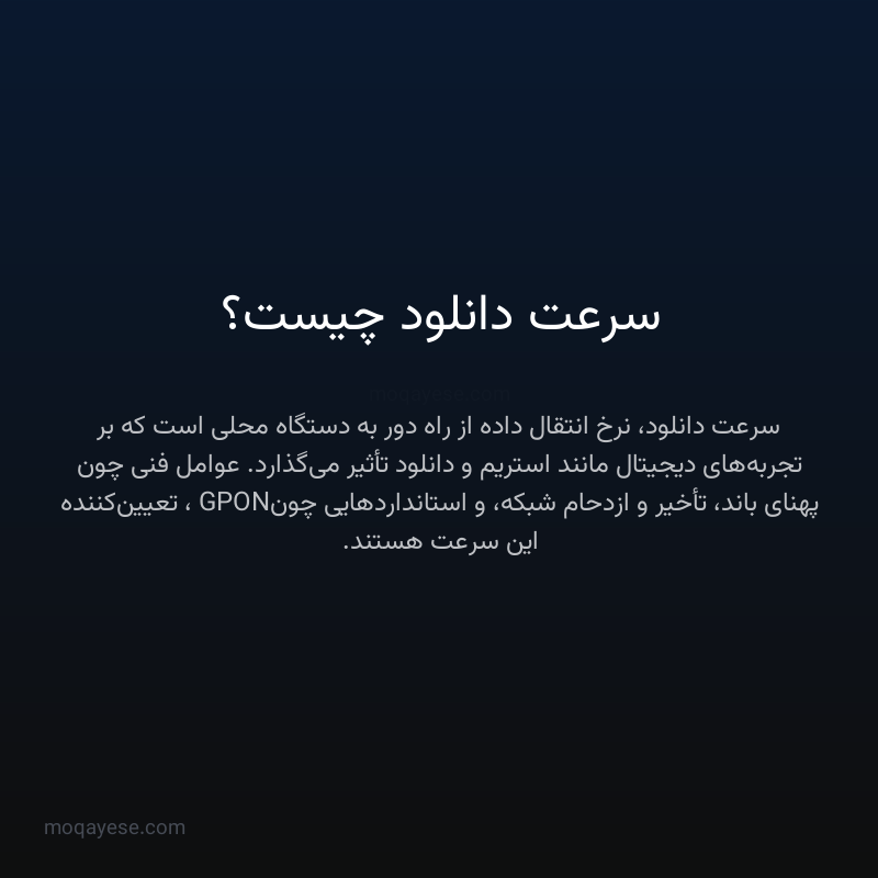 سرعت دانلود چیست؟