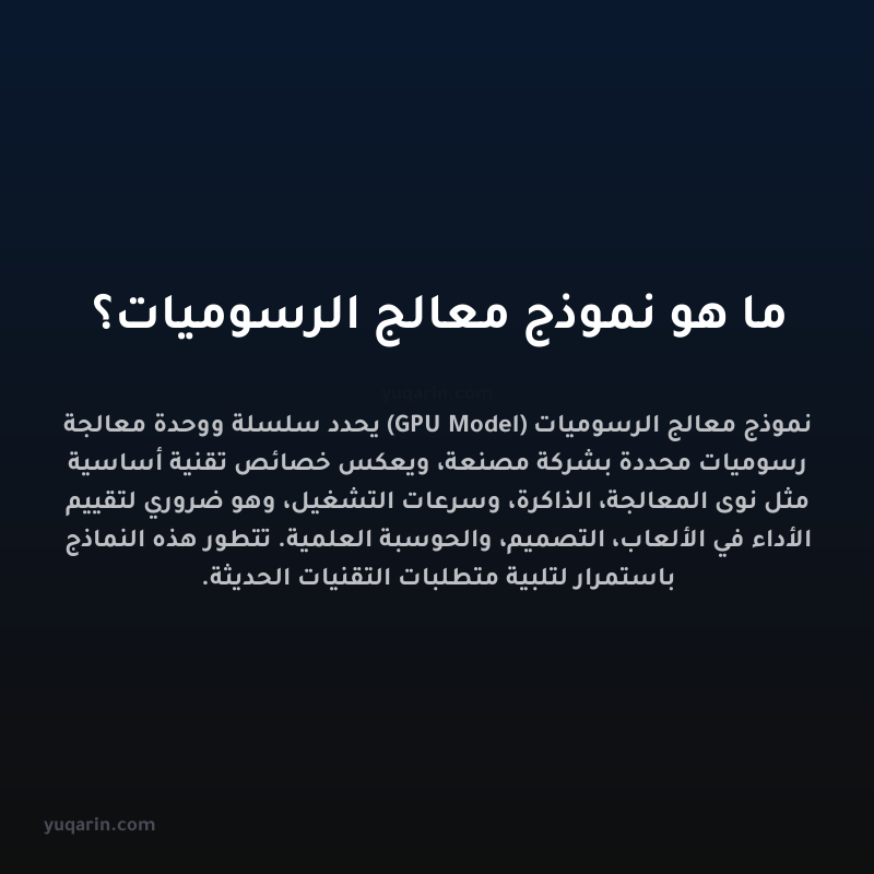 ما هو نموذج معالج الرسوميات؟