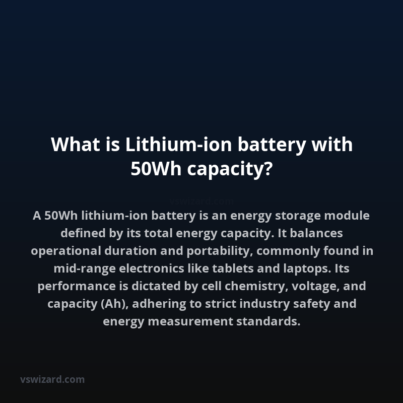 What is Lithium-ion battery with 50Wh capacity?