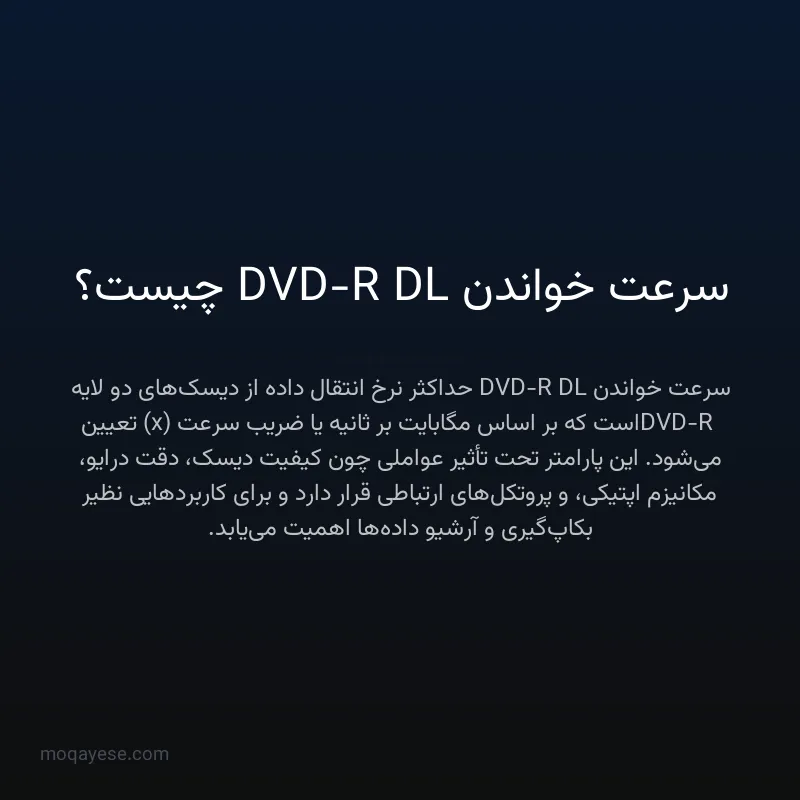 سرعت خواندن DVD-R DL چیست؟