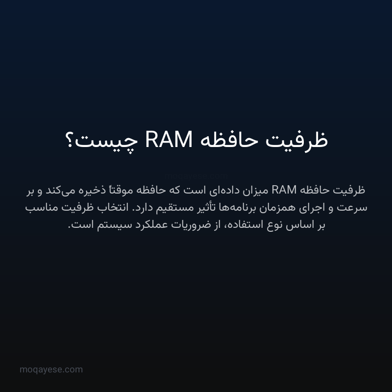 ظرفیت حافظه RAM چیست؟