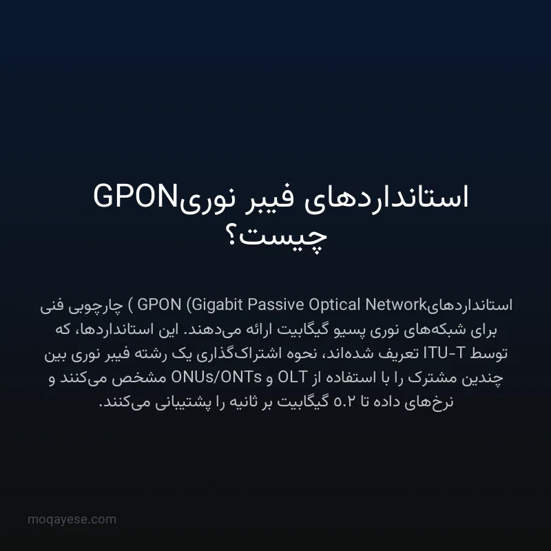 استانداردهای فیبر نوری GPON چیست؟