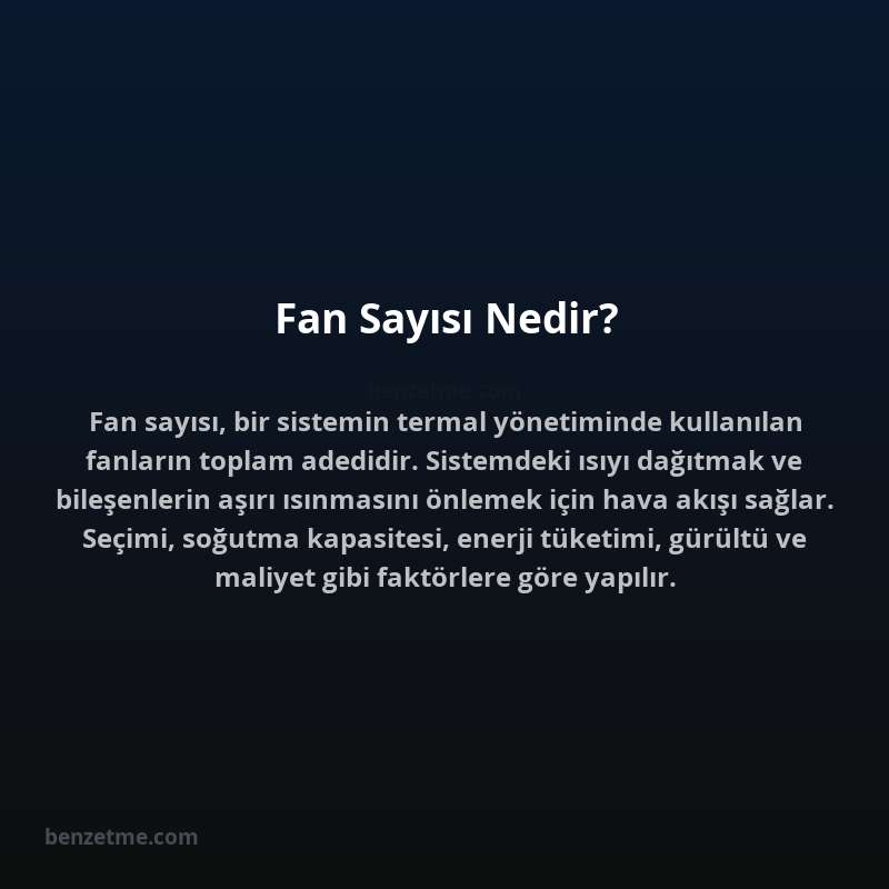 Fan Sayısı Nedir?