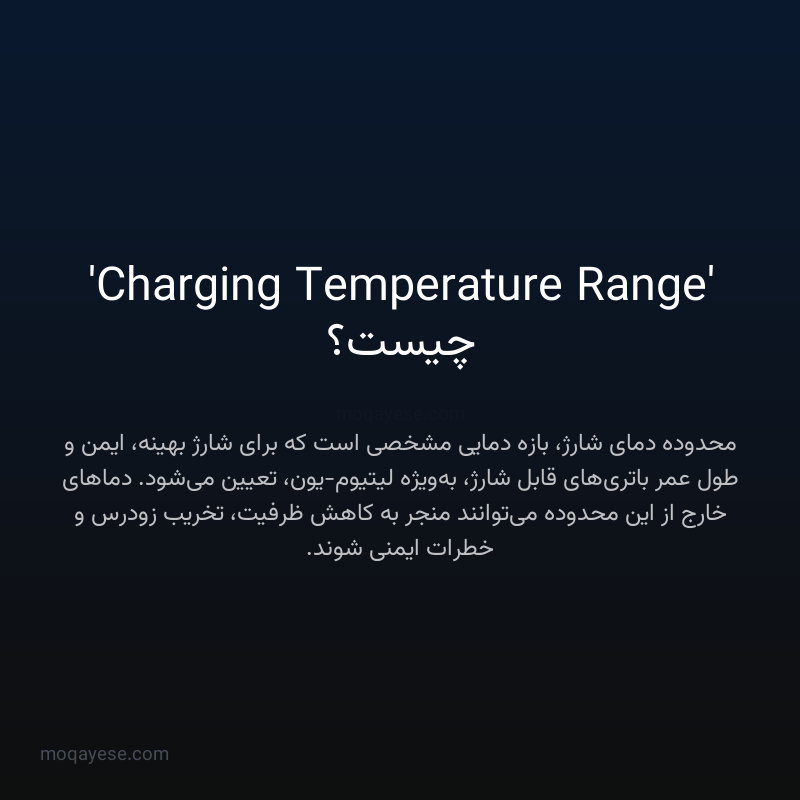'Charging Temperature Range' چیست؟