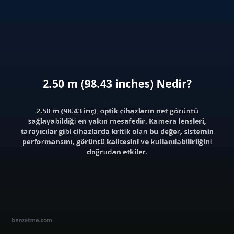 2.50 m (98.43 inches) Nedir?