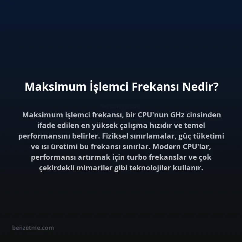 Maksimum İşlemci Frekansı Nedir?