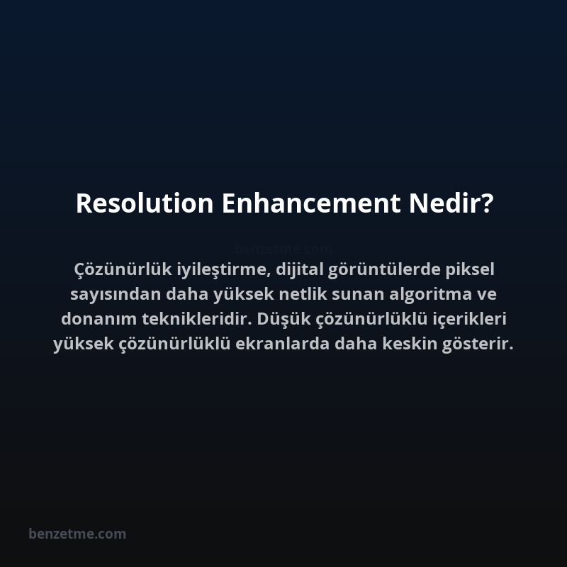 Resolution Enhancement Nedir?