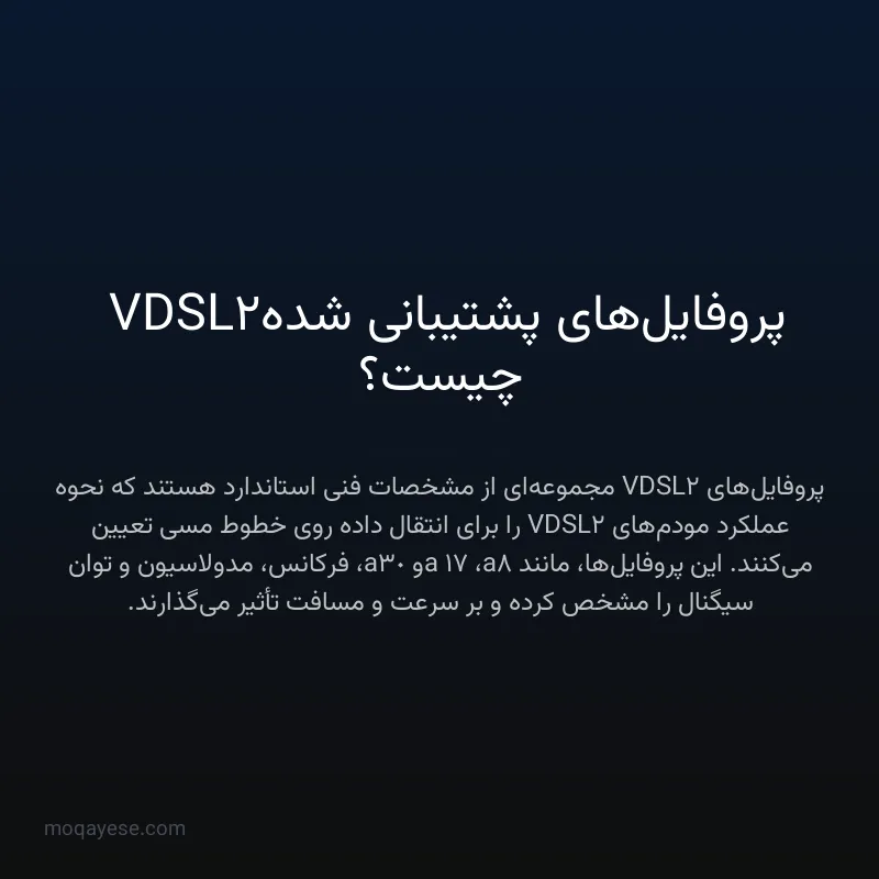 پروفایل‌های پشتیبانی شده VDSL2 چیست؟