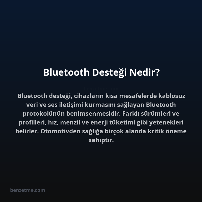 Bluetooth Desteği Nedir?