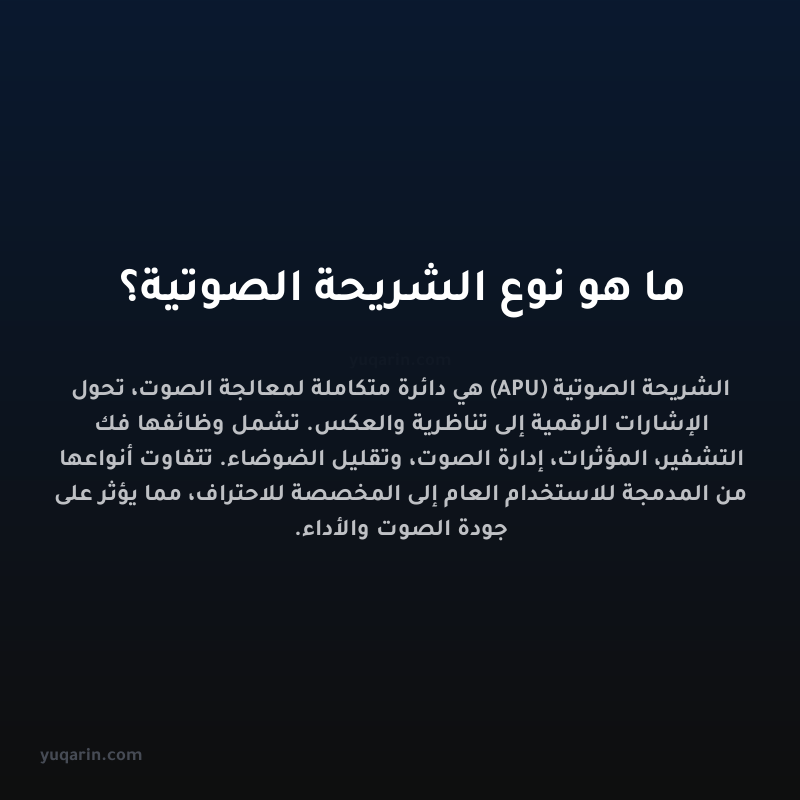 ما هو نوع الشريحة الصوتية؟