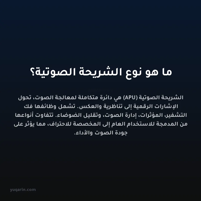 ما هو نوع الشريحة الصوتية؟