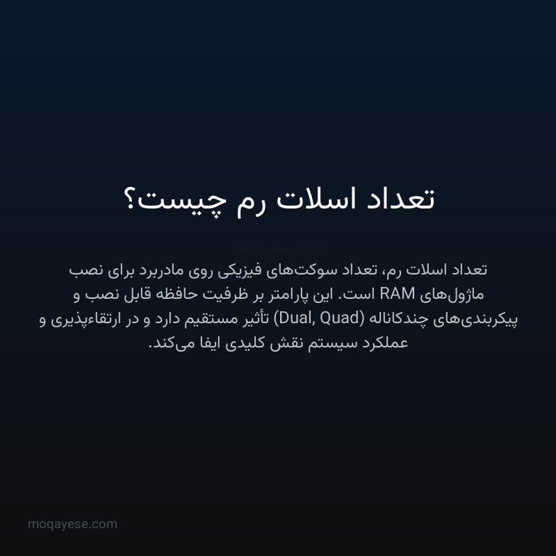 تعداد اسلات رم چیست؟
