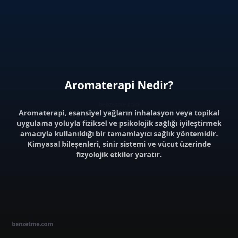 Aromaterapi Nedir?