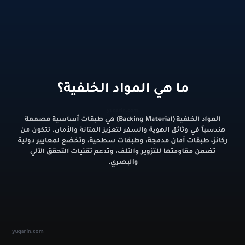 ما هي المواد الخلفية؟