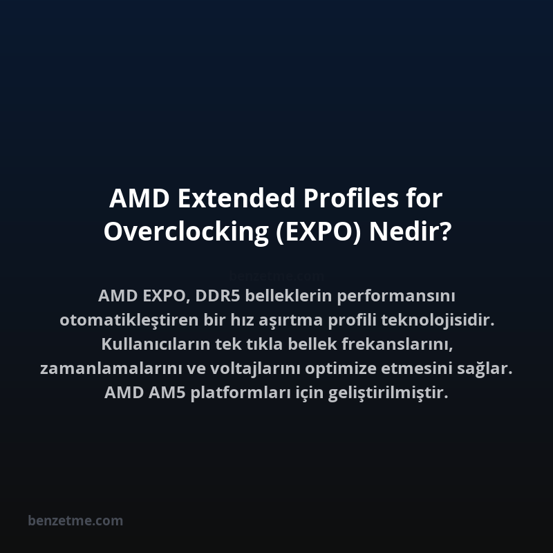 AMD Extended Profiles for Overclocking (EXPO) Nedir?