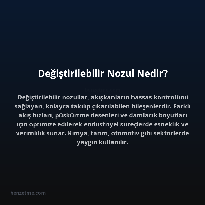 Değiştirilebilir Nozul Nedir?
