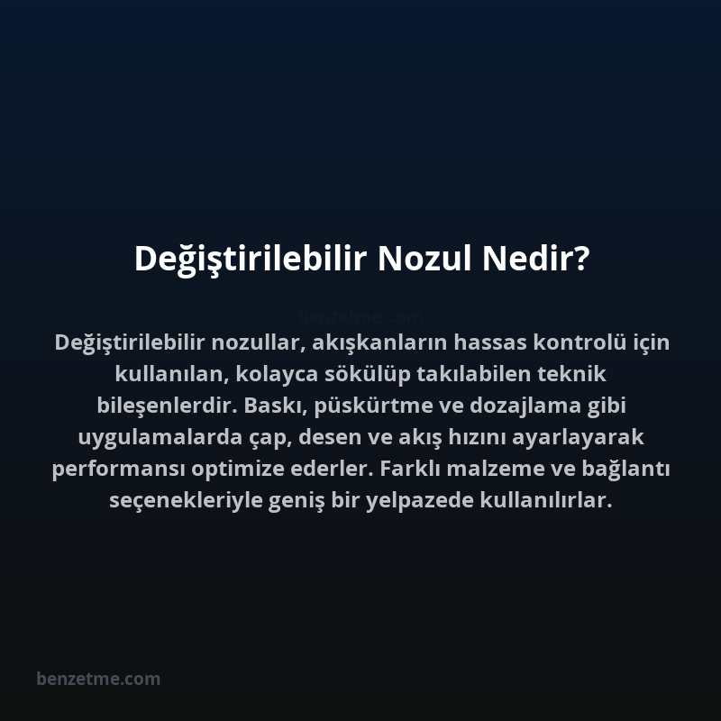 Değiştirilebilir Nozul Nedir?
