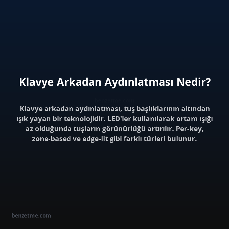 Klavye Arkadan Aydınlatması Nedir?