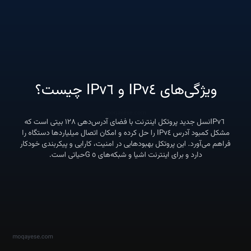 ویژگی‌های IPv4 و IPv6 چیست؟