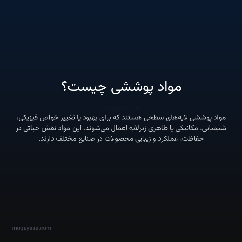 مواد پوششی چیست؟