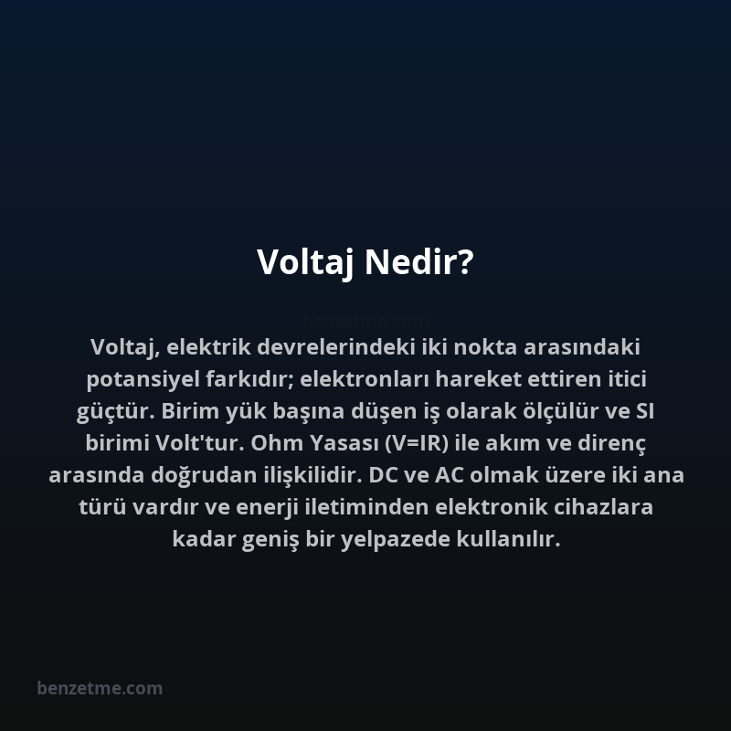 Voltaj Nedir?