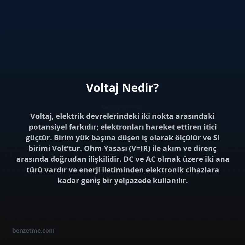 Voltaj Nedir?