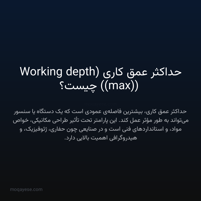 حداکثر عمق کاری (Working depth (max)) چیست؟