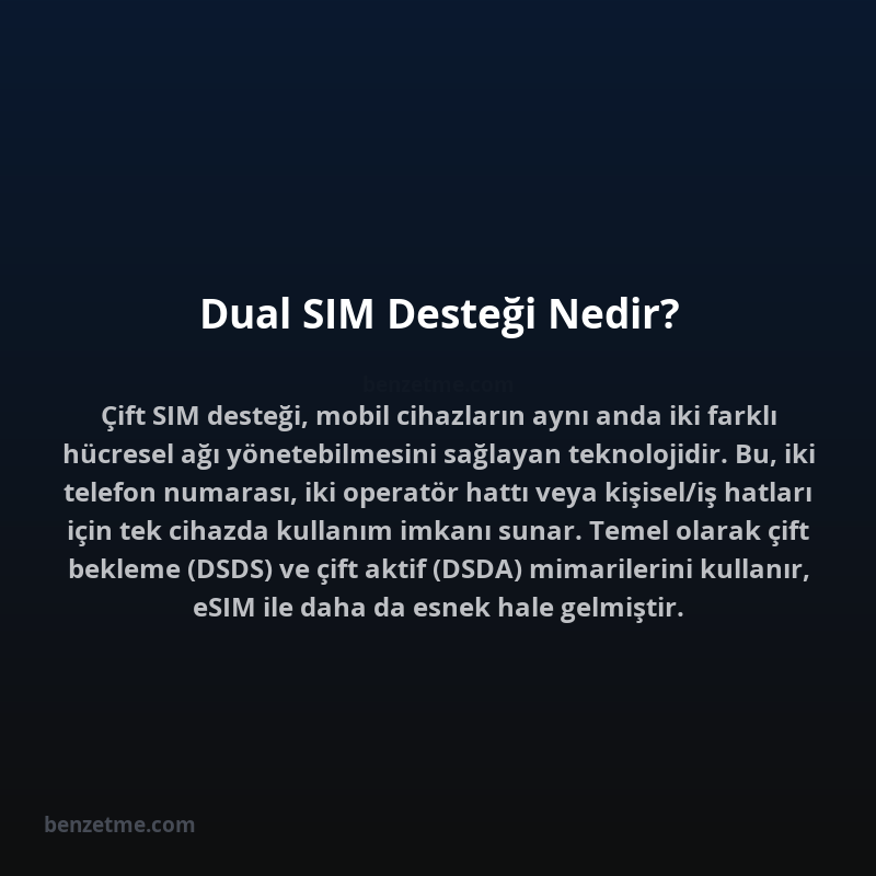 Dual SIM Desteği Nedir?