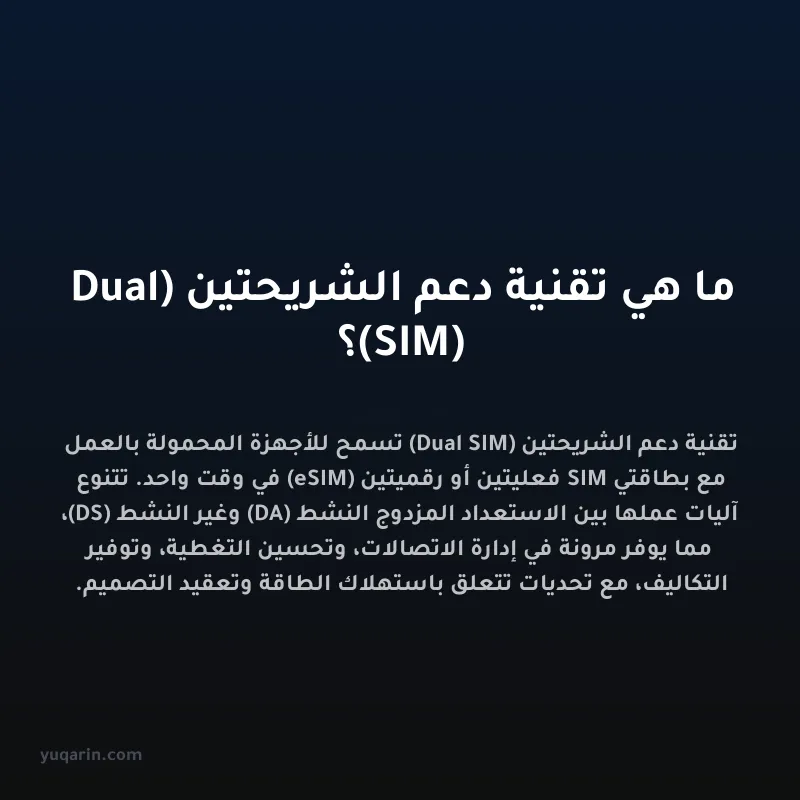 ما هي تقنية دعم الشريحتين (Dual SIM)؟