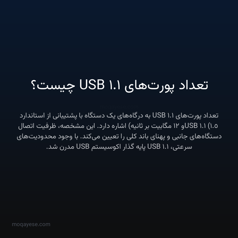 تعداد پورت‌های USB 1.1 چیست؟