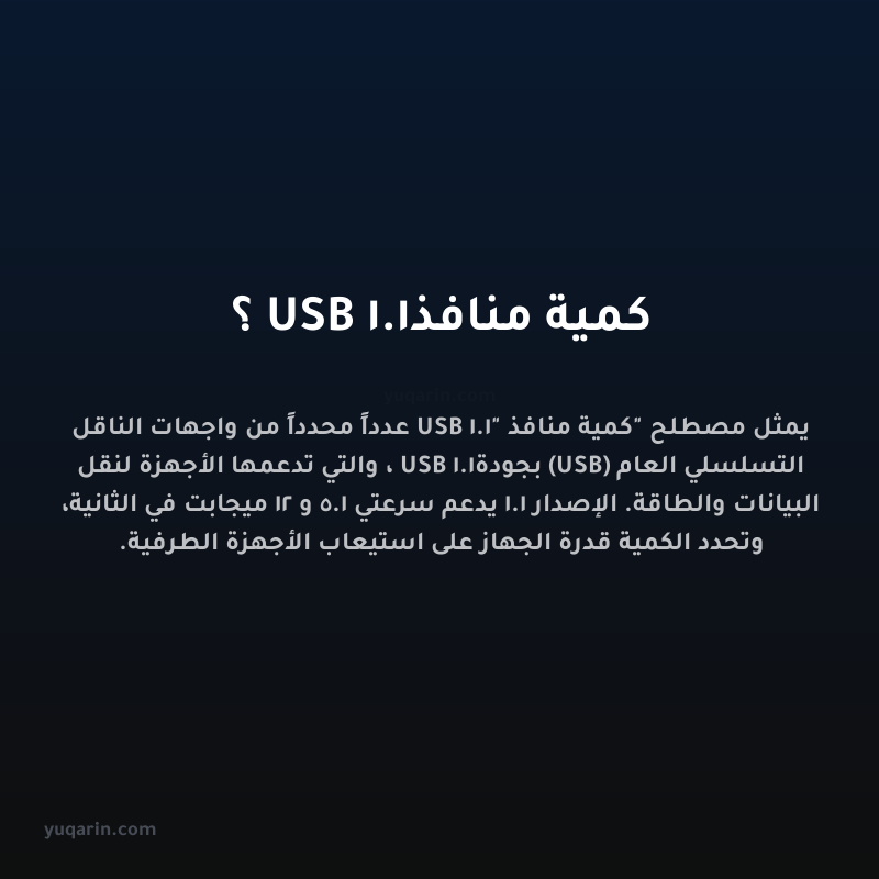 كمية منافذ USB 1.1؟