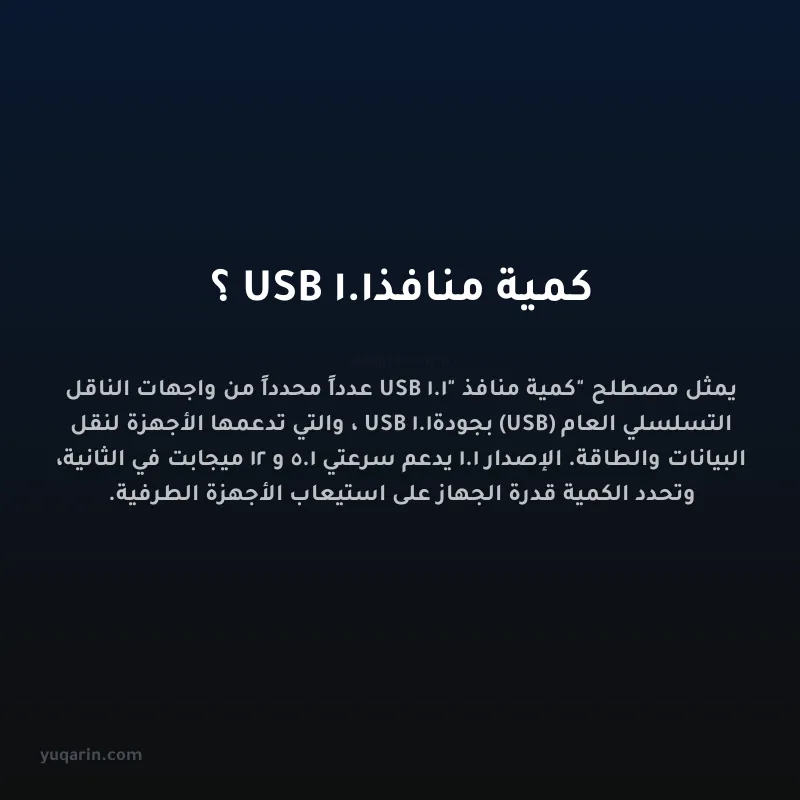 كمية منافذ USB 1.1؟