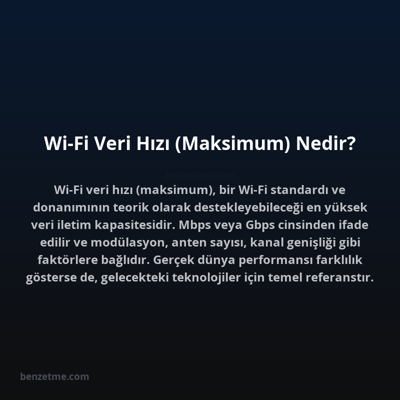 Wi-Fi Veri Hızı (Maksimum) Nedir?