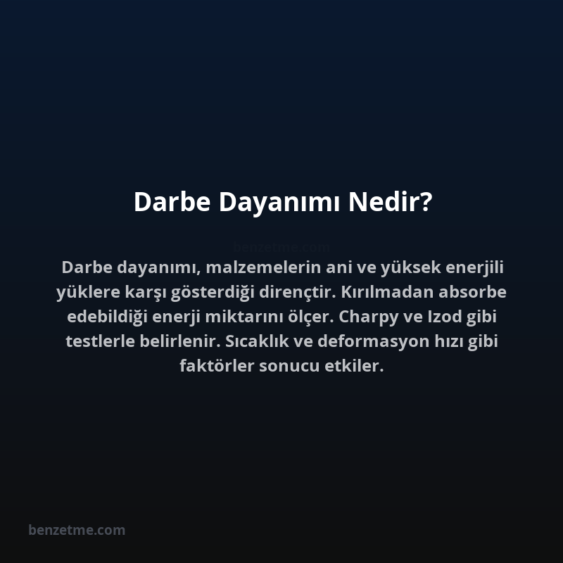 Darbe Dayanımı Nedir?