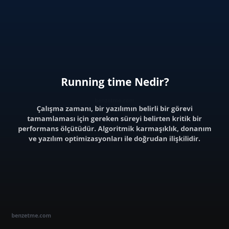 Running time Nedir?