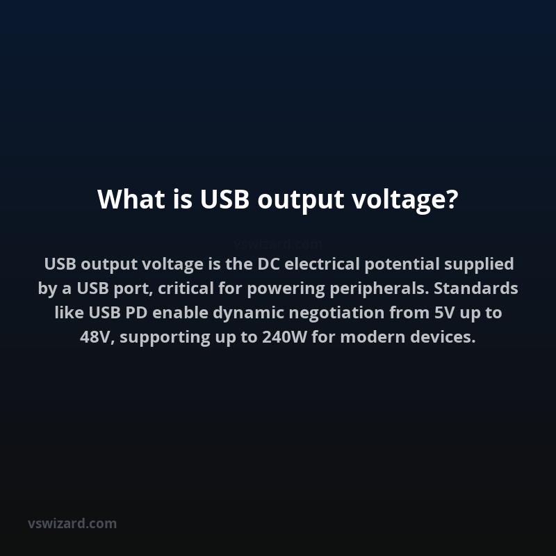 What is USB output voltage?