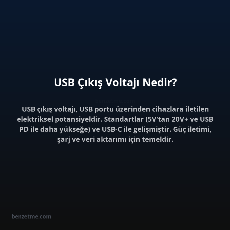 USB Çıkış Voltajı Nedir?